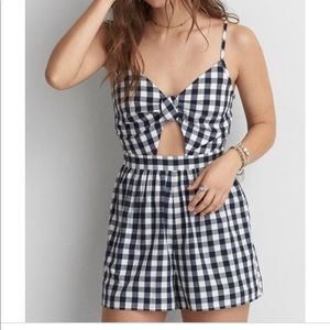 American Eagle gingham romper